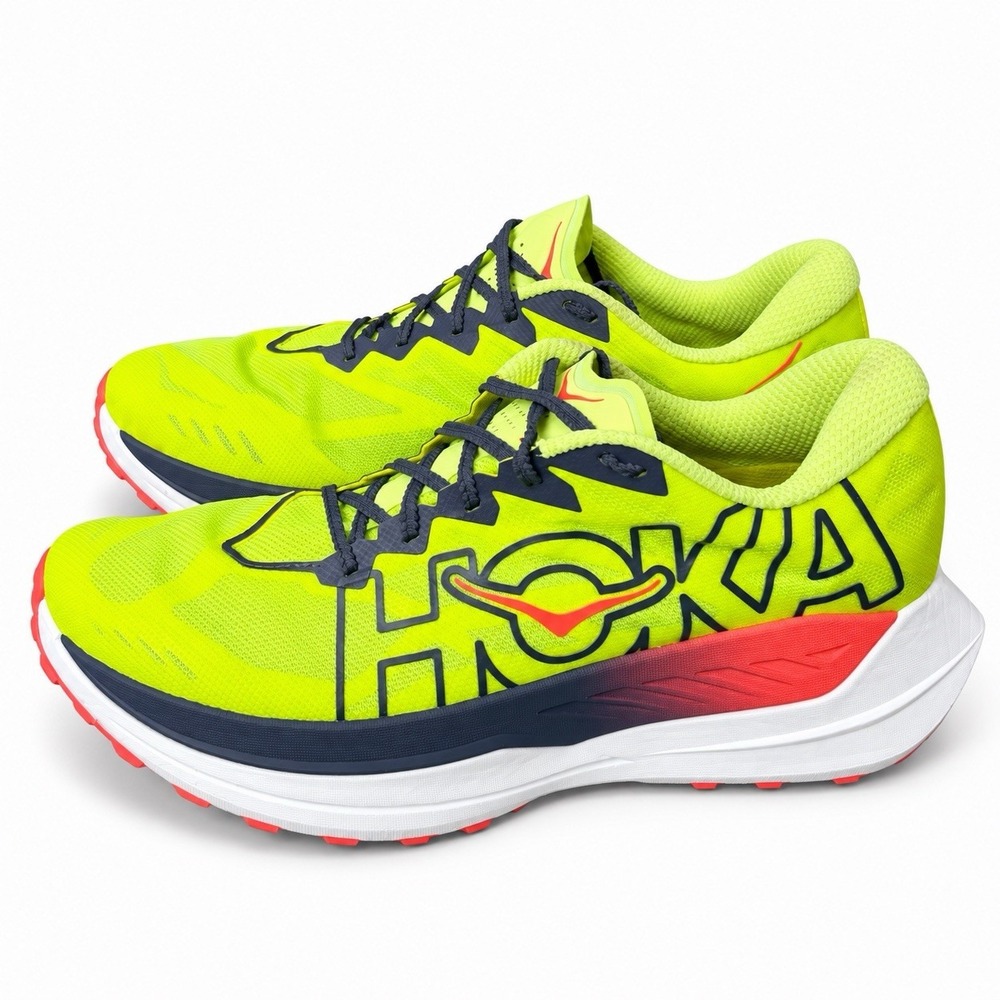 HOKA Rocket X Trail Neon Yuzu/Neon Flame 1176330-NZN Men's 12 Trail Running Shoe